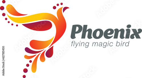 Fairy bird abstract logo vector icon, Phoenix Logo Design, Logo Design.