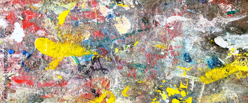 Modern surrealist painting, good as a poster for wall décor, surreal design, hand drawn texture template, modern art concept, closeup of a painting by oil and palette knife.
