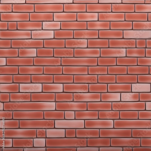 Red brick wall background generated ai