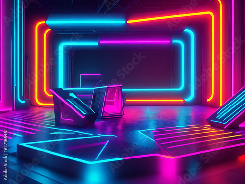 3d Rendering, abstract background 