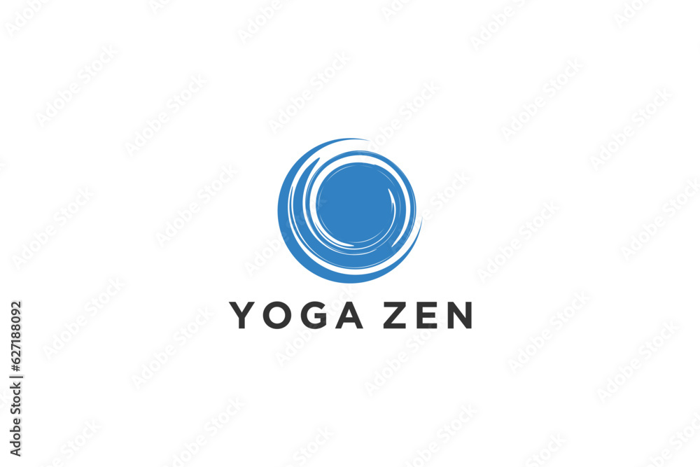 Enso symbol yoga zen logo design asia oriental icon symbol