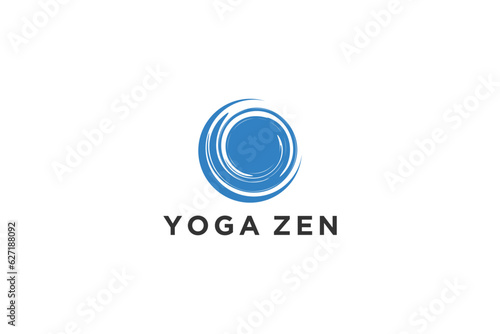 Enso symbol yoga zen logo design asia oriental icon symbol