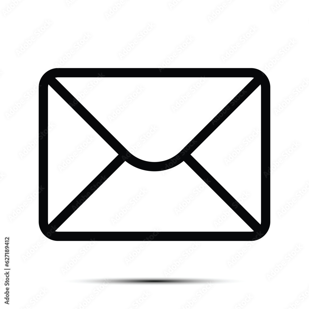 Email Icon Outline Vector, Message Icon, Inbox Sign, Messaging Symbol ...