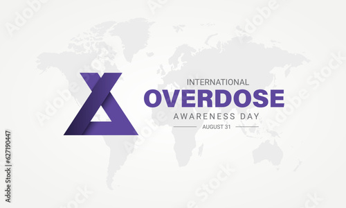 International Overdose Awareness Day August 31 Background Vector Illustration