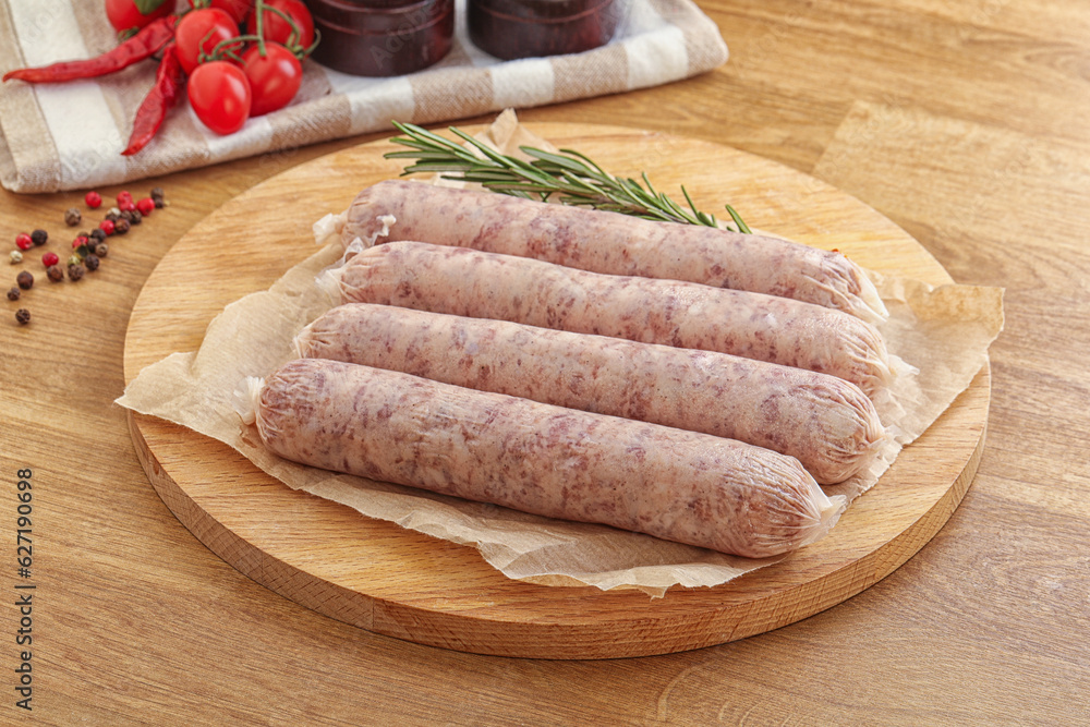 Raw pork sausages for grill Raw pork sausages for grill