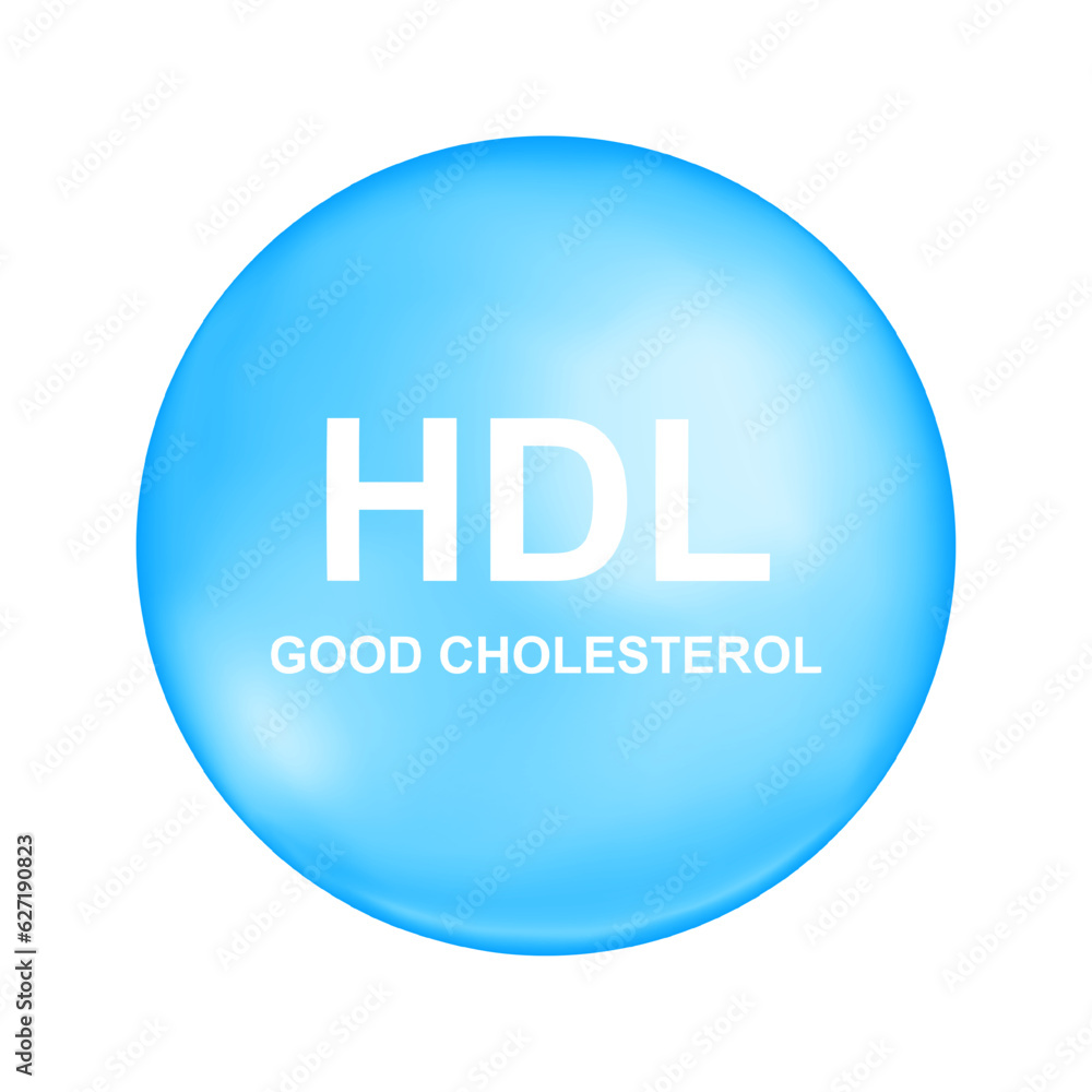 HDL cholesterol icon. Good cholesterin sign. High density lipoprotein symbol isolated on white background. Medical infographic. Vector illustration. HDL cholesterol icon. Good cholesterin sign. High density lipoprotein symbol isolated on white background. Medical infographic. Vector illustration.