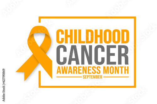 September is Childhood Cancer Awareness Month background template. Holiday concept. background, banner, placard, card, and poster design template with text inscription and standard color. vector