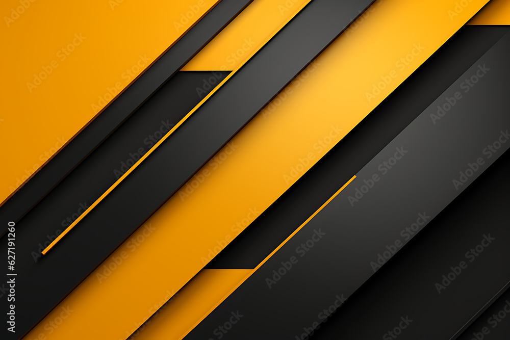 Futuristic Techscape: Abstract Yellow and Black Background with Flat Design, Ideal for illustrations, High-tech visuals, Contemporary flat design. - Generative AI Futuristic Techscape: Abstract Yellow and Black Background with Flat Design, Ideal for illustrations, High-tech visuals, Contemporary flat design. - Generative AI