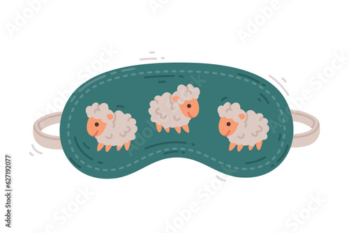 Eye Mask for Sleeping as Cloth Cover to Block out Light Vector Illustration