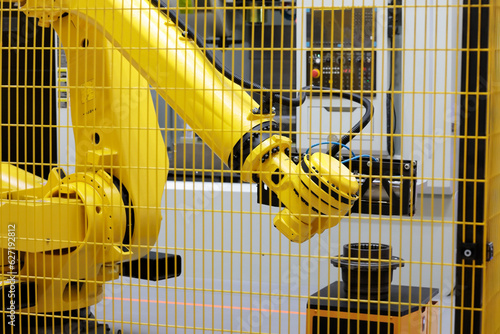 collaborative robot and CNC machine in work cell