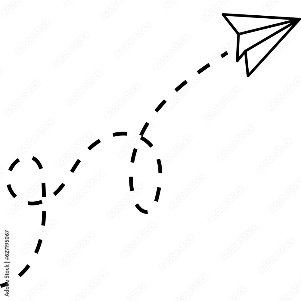 Paperplane Dash Line Paperplane Dash Line