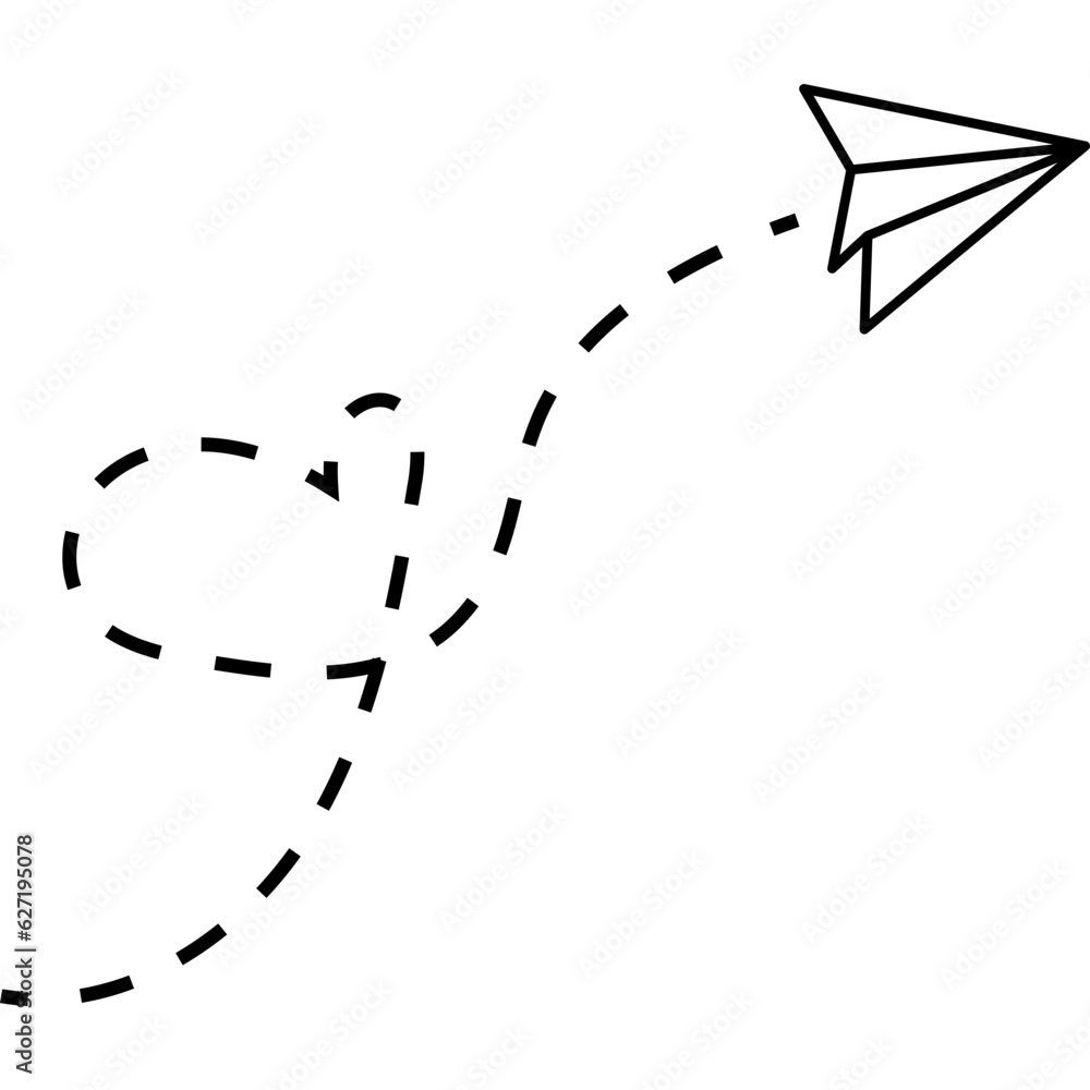 Paperplane Dash Line Paperplane Dash Line