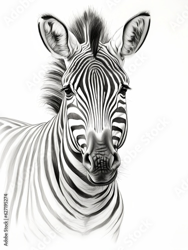 Wallpaper for phone with a pencil sketch artwork zebra animal drawing.