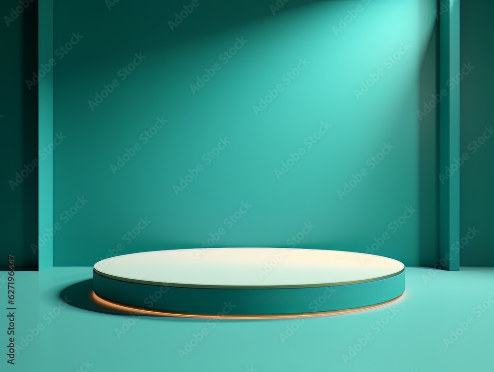 Abstract minimalistic contrast scene with geometric shapes. Green mint visualization AI Abstract minimalistic contrast scene with geometric shapes. Green mint visualization AI