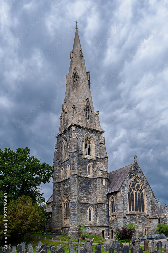 Typical English Church Spier built in the early 1800’s and is of the early Gothic style. Typical English Church Spier built in the early 1800’s and is of the early Gothic style.