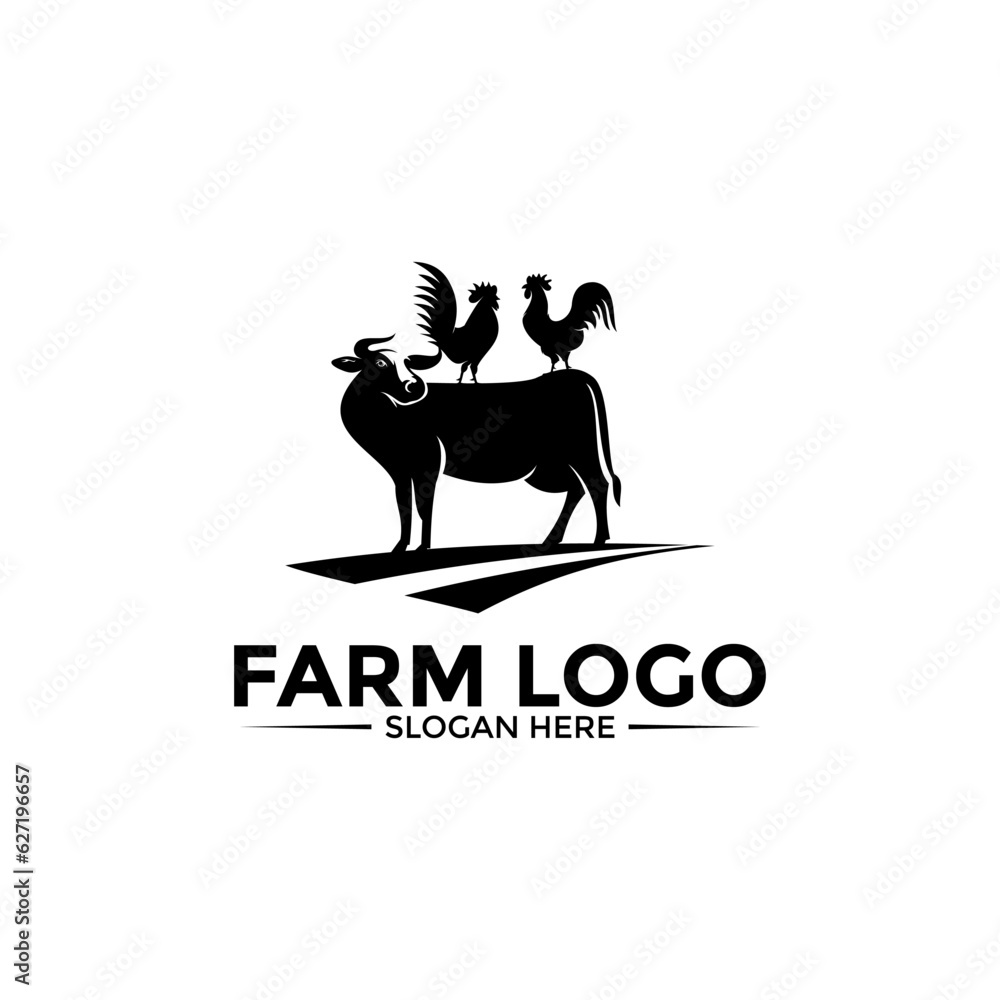 Farm Animal Logo design vector, Simple Livestock or Farm logo template Farm Animal Logo design vector, Simple Livestock or Farm logo template
