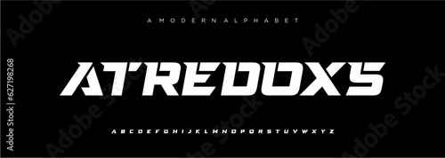 Abstract sport modern fonts sport digital game music future creative font