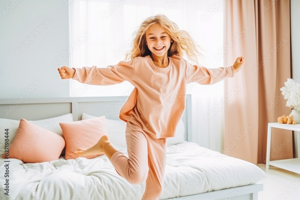 Positive girl dancing at home. Happiness and well being concept. Positive girl dancing at home. Happiness and well being concept.