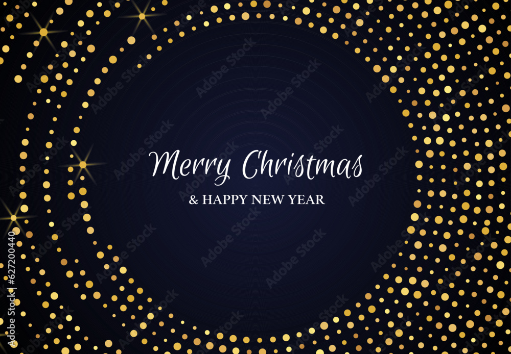 Merry Christmas of gold glitter pattern