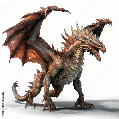 Angry red dragon in fantasy story © Kowlooner