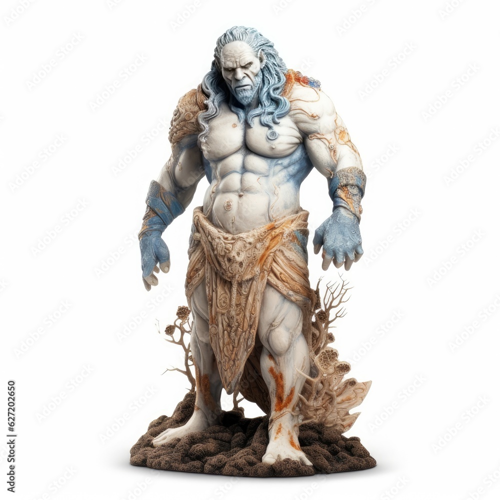 Fototapeta premium Fantasy image of Giant, in Ivory carving style