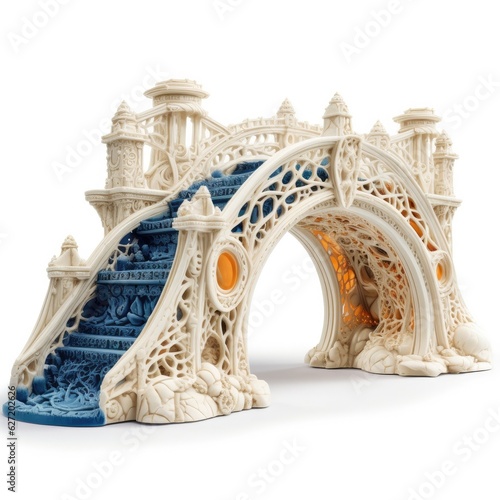 Fantasy image of Bridge, in Ivory carving style