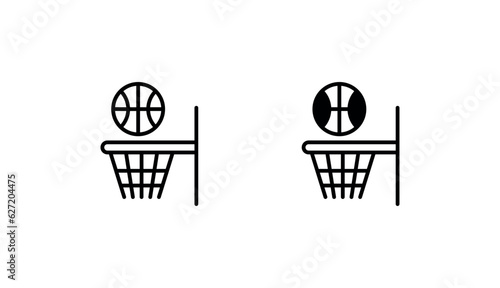 Basket Ball icon design with white background stock illustration