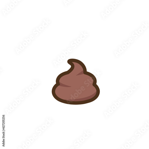 Poop icon. Cute and funny illustration