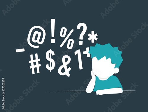 Childhood emotions. Vector illustration.