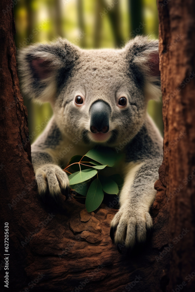 Obraz premium Koala, Wildlife Photography, Generative AI