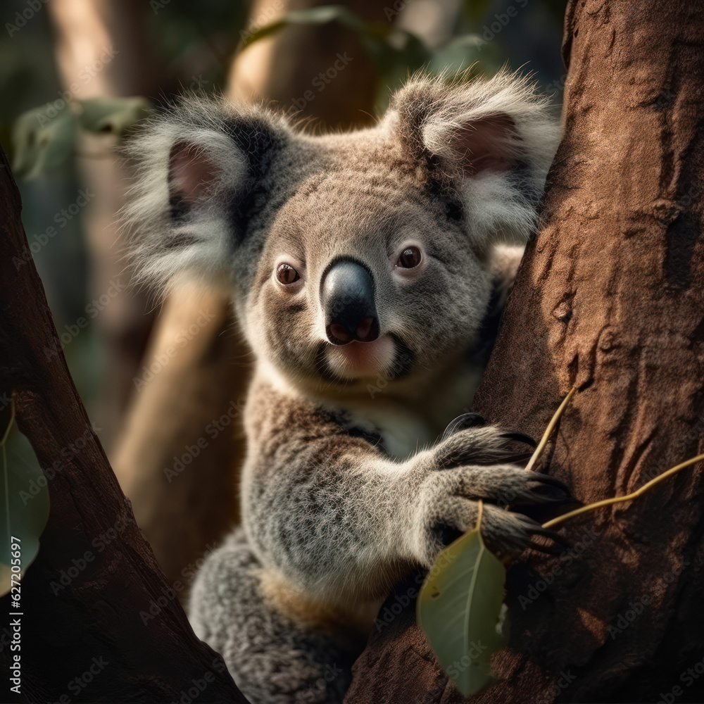 Obraz premium Koala, Wildlife Photography, Generative AI