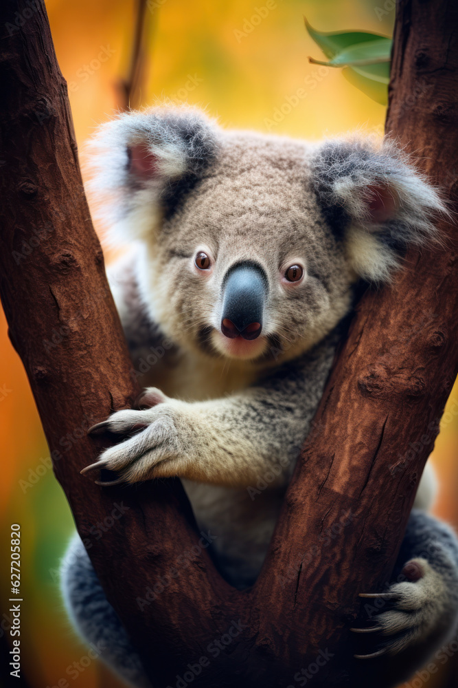 Naklejka premium Koala, Wildlife Photography, Generative AI
