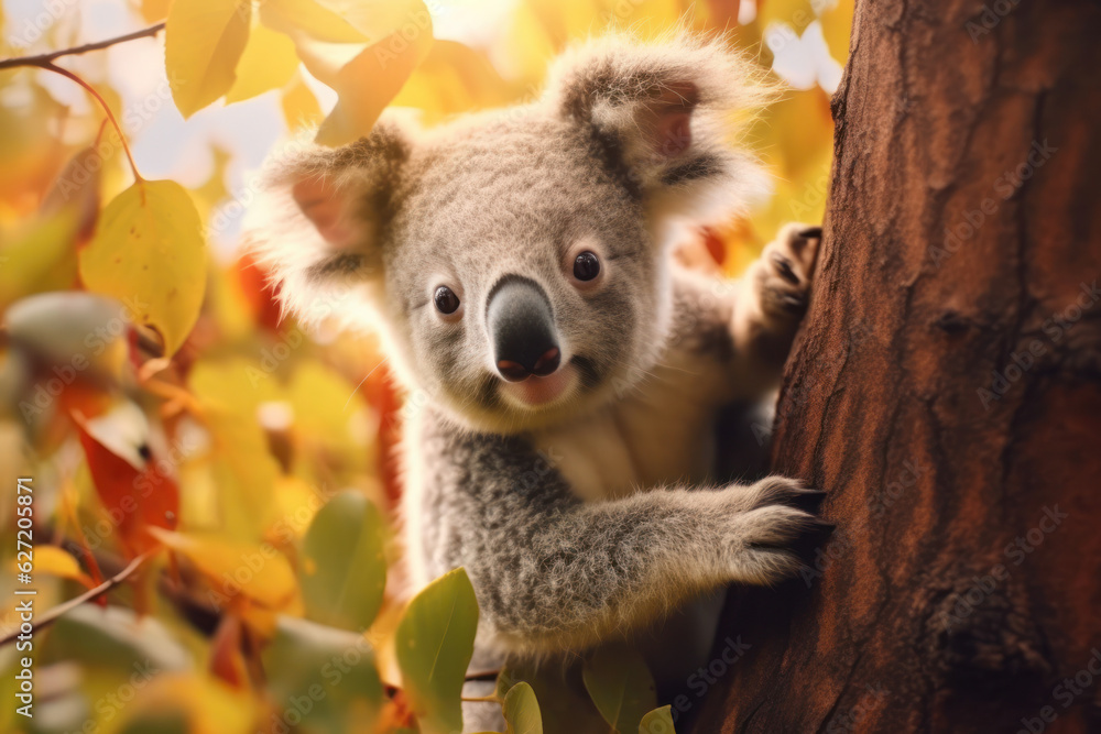 Fototapeta premium Koala, Wildlife Photography, Generative AI