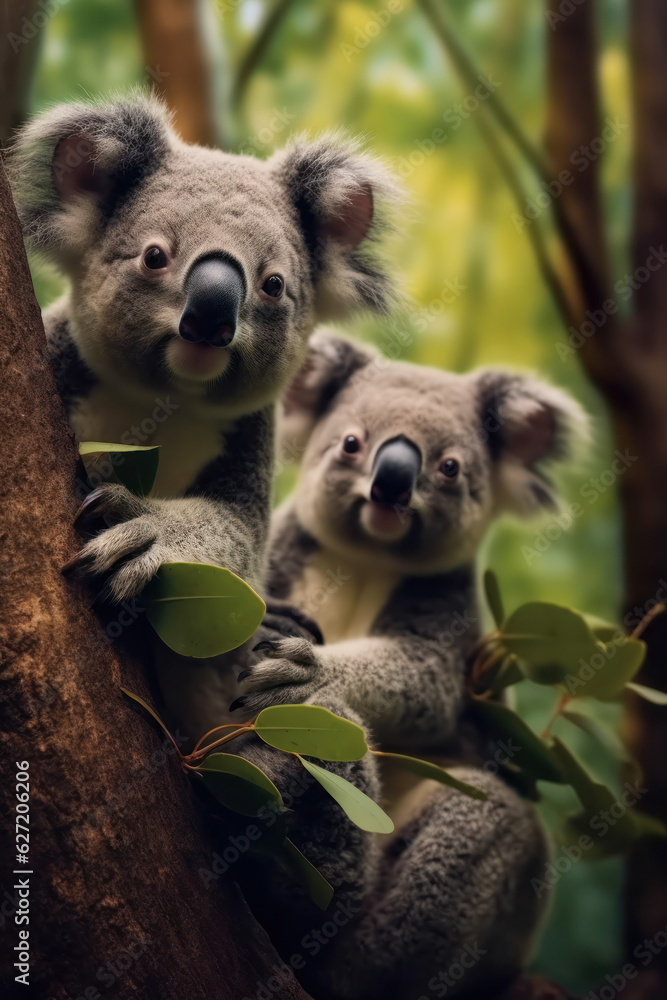 Fototapeta premium Koala, Wildlife Photography, Generative AI
