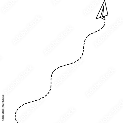 Paper Plane Dash Line