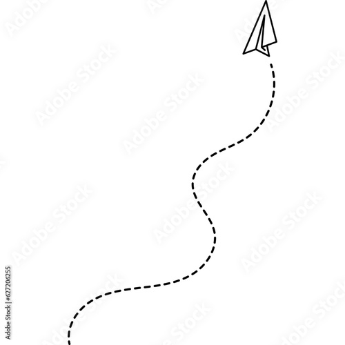 Paper Plane Dash Line