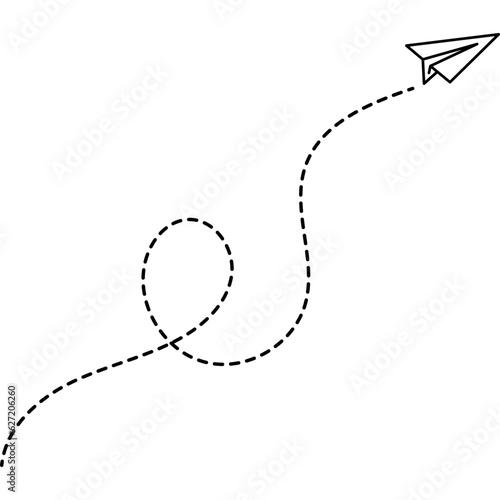 Paper Plane Dash Line