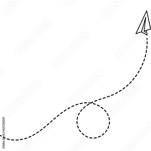 Paper Plane Dash Line