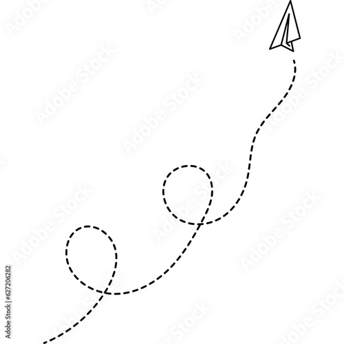 Paper Plane Dash Line