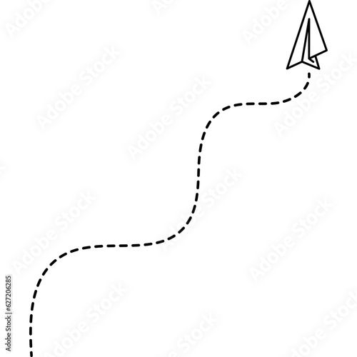 Paper Plane Dash Line