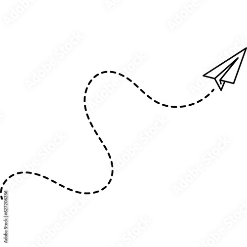 Paper Plane Dash Line