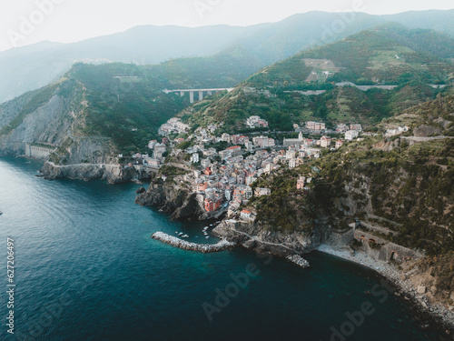 Italian village on the coast 