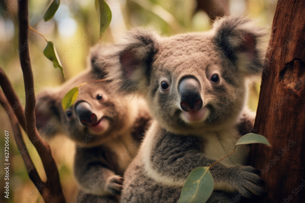 Fototapeta premium Koala, Wildlife Photography, Generative AI