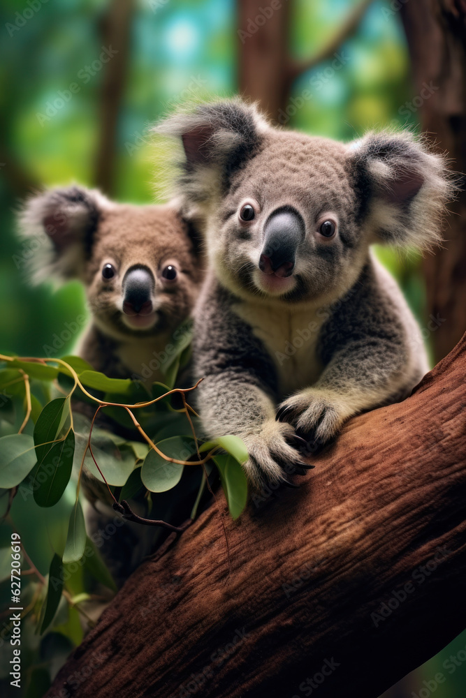 Fototapeta premium Koala, Wildlife Photography, Generative AI