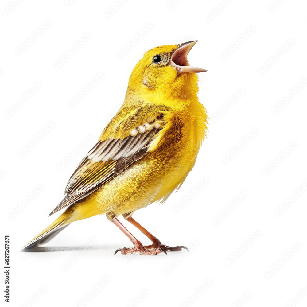 A Canary (Serinus canaria domestica) as a singer, belting out a high note. A Canary (Serinus canaria domestica) as a singer, belting out a high note.