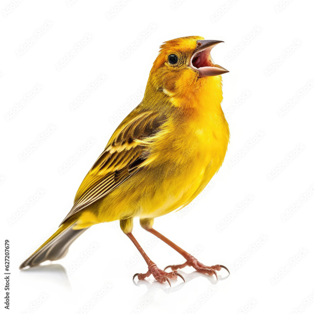A Canary (Serinus canaria domestica) as a singer, belting out a high note. A Canary (Serinus canaria domestica) as a singer, belting out a high note.