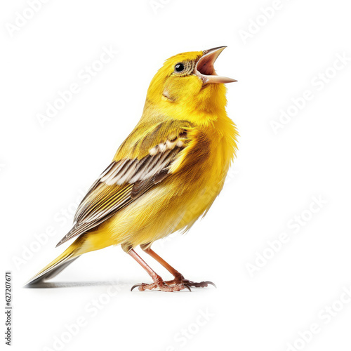 A Canary (Serinus canaria domestica) as a singer, belting out a high note. photo