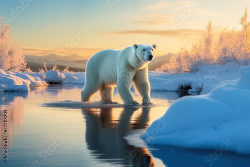 Polar Bear  Wildlife Photography  Generative AI