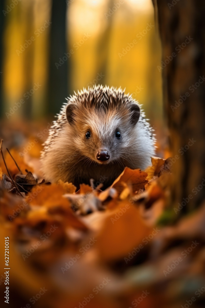 Hedgehog, Wildlife Photography, Generative AI Hedgehog, Wildlife Photography, Generative AI