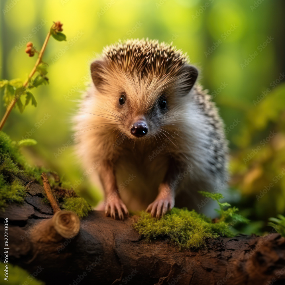 Hedgehog, Wildlife Photography, Generative AI Hedgehog, Wildlife Photography, Generative AI